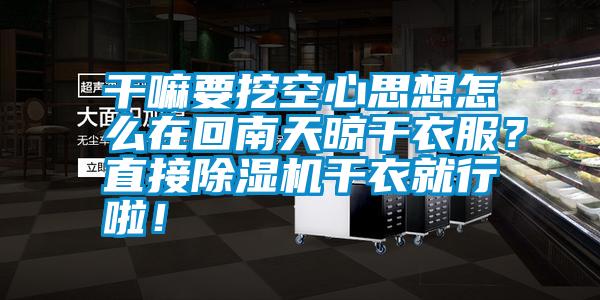 干嘛要挖空心思想怎么在回南天晾干衣服？直接除濕機(jī)干衣就行啦！