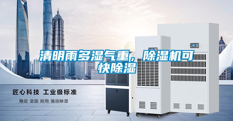 清明雨多濕氣重，除濕機可快除濕