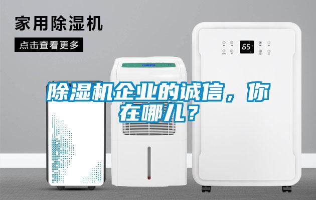 除濕機(jī)企業(yè)的誠(chéng)信，你在哪兒？