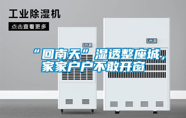 “回南天”濕透整座城，家家戶戶不敢開窗