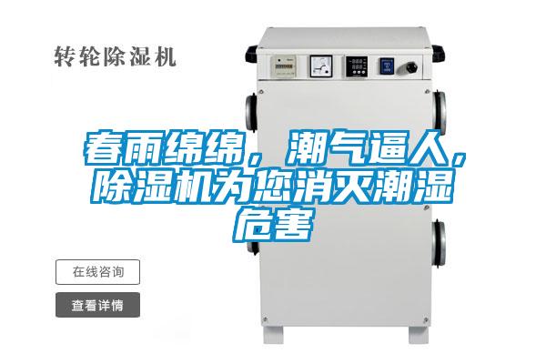 春雨綿綿，潮氣逼人，除濕機為您消滅潮濕危害