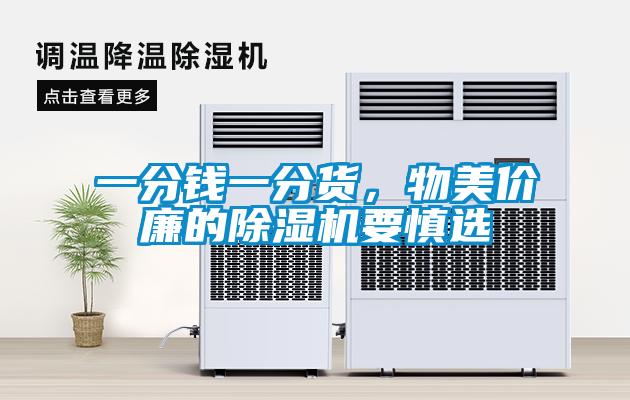 一分錢一分貨，物美價(jià)廉的除濕機(jī)要慎選