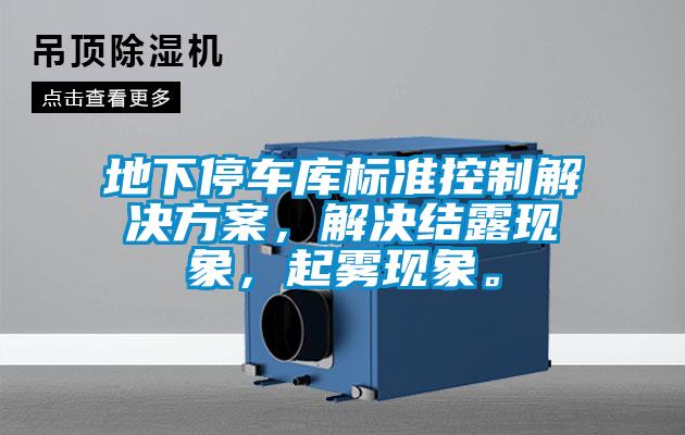 地下停車庫標(biāo)準(zhǔn)控制解決方案，解決結(jié)露現(xiàn)象，起霧現(xiàn)象。