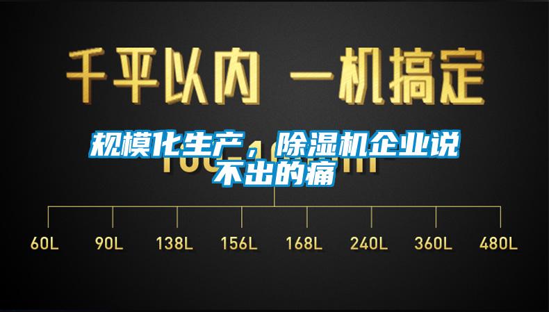 規(guī)模化生產(chǎn)，除濕機(jī)企業(yè)說(shuō)不出的痛