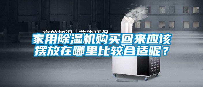 家用除濕機購買回來應該擺放在哪里比較合適呢？