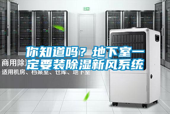 你知道嗎？地下室一定要裝除濕新風系統(tǒng)