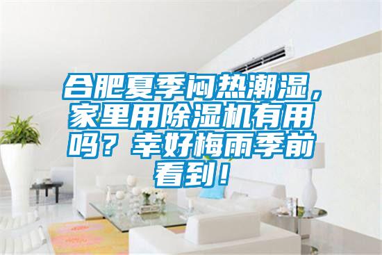 合肥夏季悶熱潮濕，家里用除濕機(jī)有用嗎？幸好梅雨季前看到！