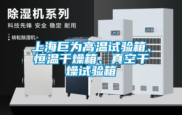 上海巨為高溫試驗(yàn)箱、恒溫干燥箱、真空干燥試驗(yàn)箱