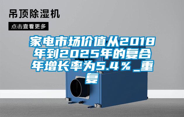家電市場(chǎng)價(jià)值從2018年到2025年的復(fù)合年增長(zhǎng)率為5.4％_重復(fù)