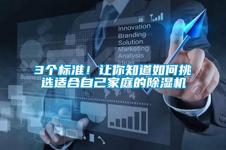 3個標準！讓你知道如何挑選適合自己家庭的除濕機