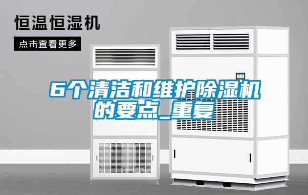 6個清潔和維護(hù)除濕機(jī)的要點_重復(fù)