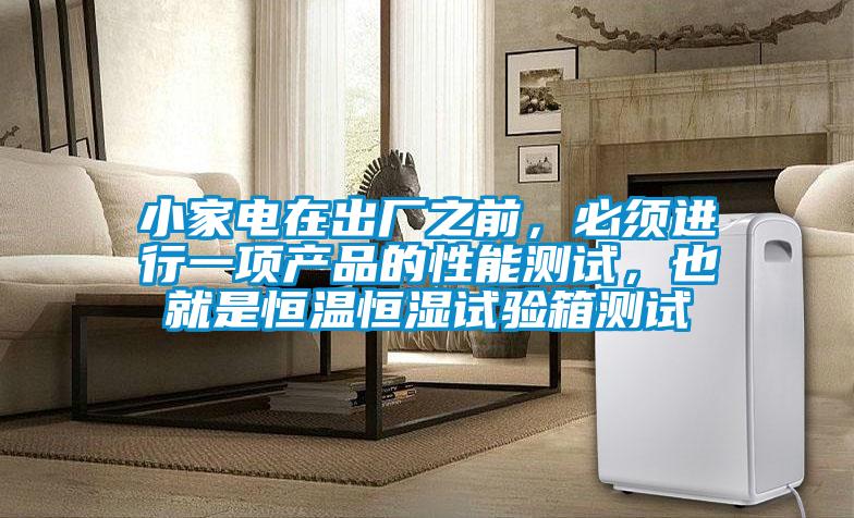 小家電在出廠之前，必須進(jìn)行一項(xiàng)產(chǎn)品的性能測試，也就是恒溫恒濕試驗(yàn)箱測試