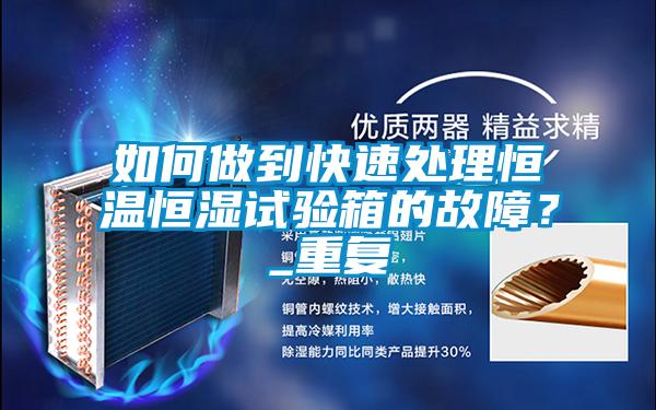 如何做到快速處理恒溫恒濕試驗箱的故障？_重復(fù)