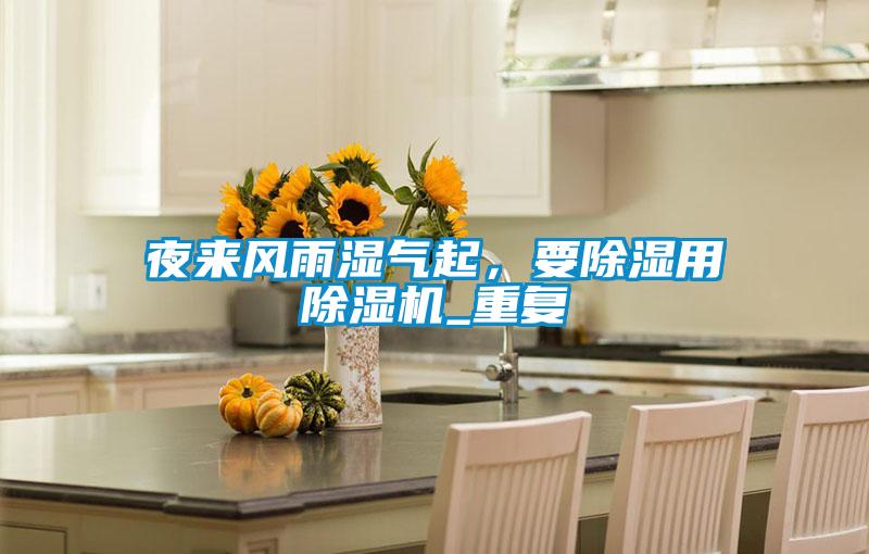 夜來風(fēng)雨濕氣起，要除濕用除濕機_重復(fù)