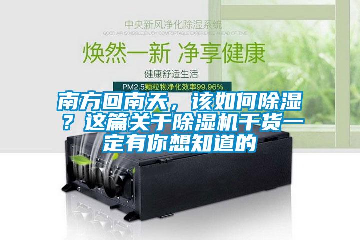 南方回南天，該如何除濕？這篇關(guān)于除濕機(jī)干貨一定有你想知道的