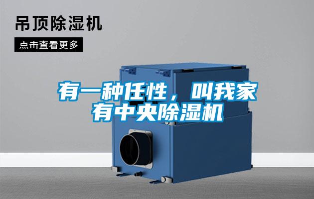 有一種任性，叫我家有中央除濕機