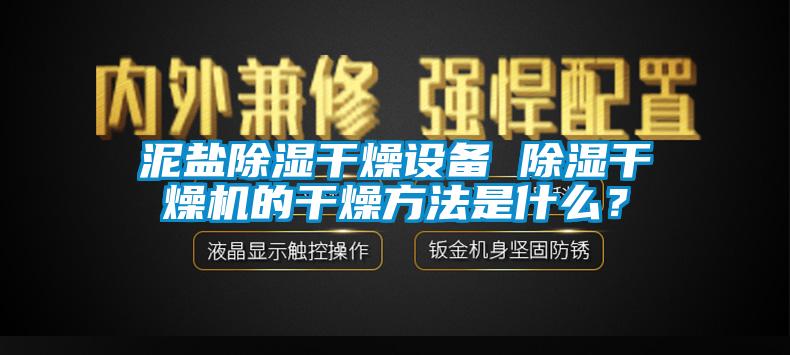 泥鹽除濕干燥設(shè)備 除濕干燥機(jī)的干燥方法是什么？