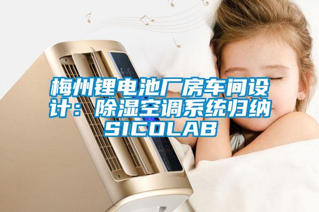 梅州鋰電池廠房車(chē)間設(shè)計(jì)：除濕空調(diào)系統(tǒng)歸納SICOLAB