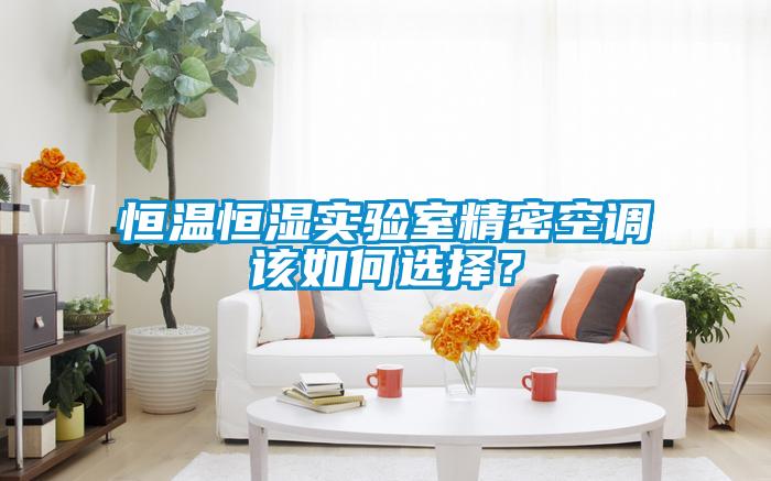 恒溫恒濕實驗室精密空調該如何選擇？
