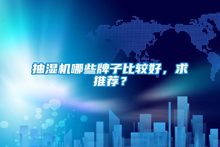 抽濕機(jī)哪些牌子比較好，求推薦？