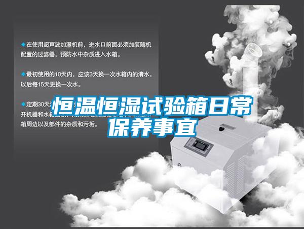 恒溫恒濕試驗箱日常保養(yǎng)事宜