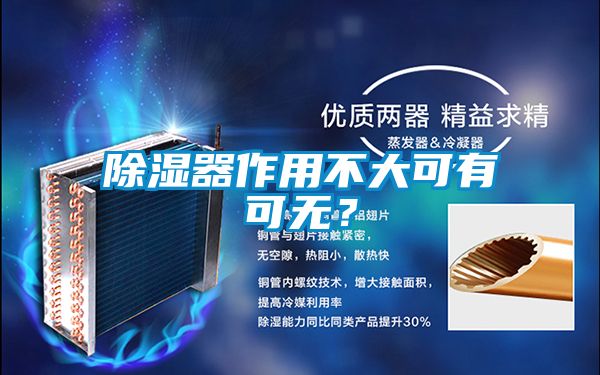 除濕器作用不大可有可無？