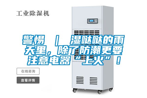 警惕 ｜ 濕噠噠的雨天里，除了防潮更要注意電器“上火”！
