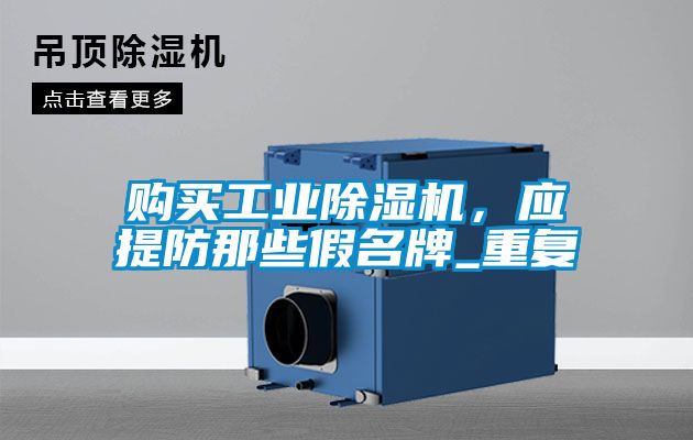 購買工業(yè)除濕機(jī)，應(yīng)提防那些假名牌_重復(fù)